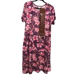 LuLaRoe Jesse dress size Large WITH wide belt
